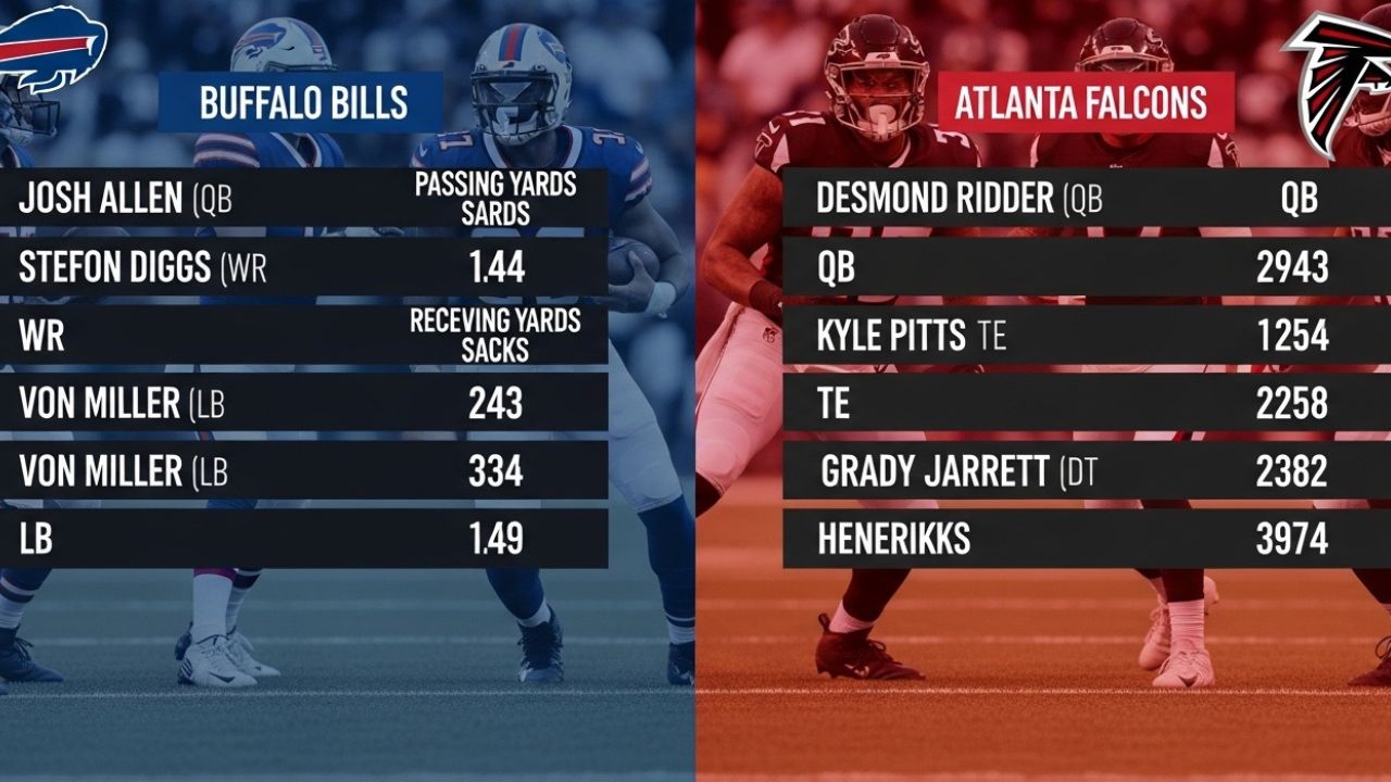 buffalo bills vs atlanta falcons match player stats