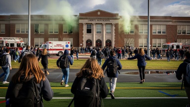 liberty high school gas evacuation